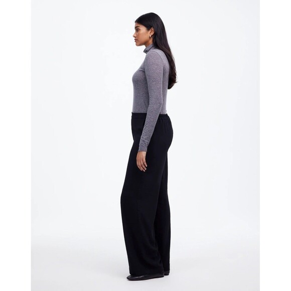 Madewell Womens Pull-On Straight Pants in Crepe Black NWT $108 Size XL - Picture 5 of 15